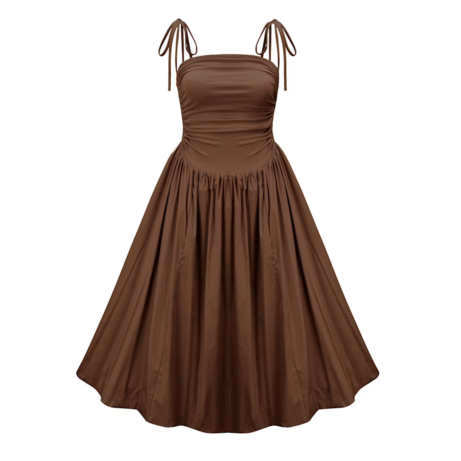 Alexa Chocolate Brown Puffball Dress | AMY LYNN