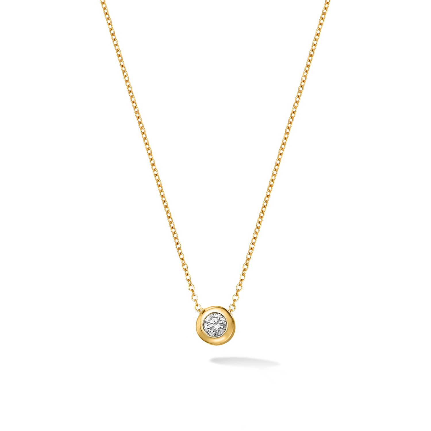 Dower & Hall Women's Fine Yellow Gold Solitaire Cascade Diamond Pendant In Gold