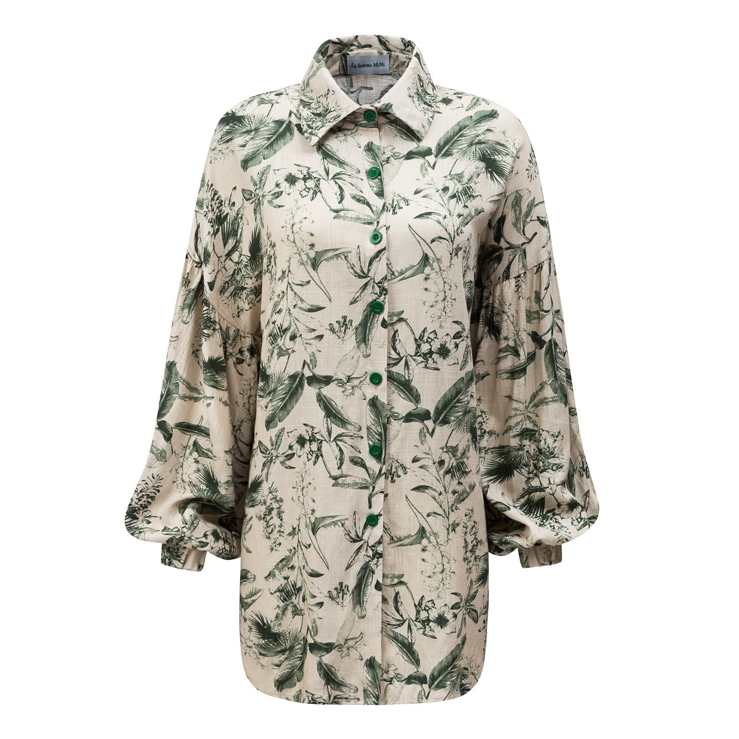 Women’s Green Floral Tunic La Femme Mimi