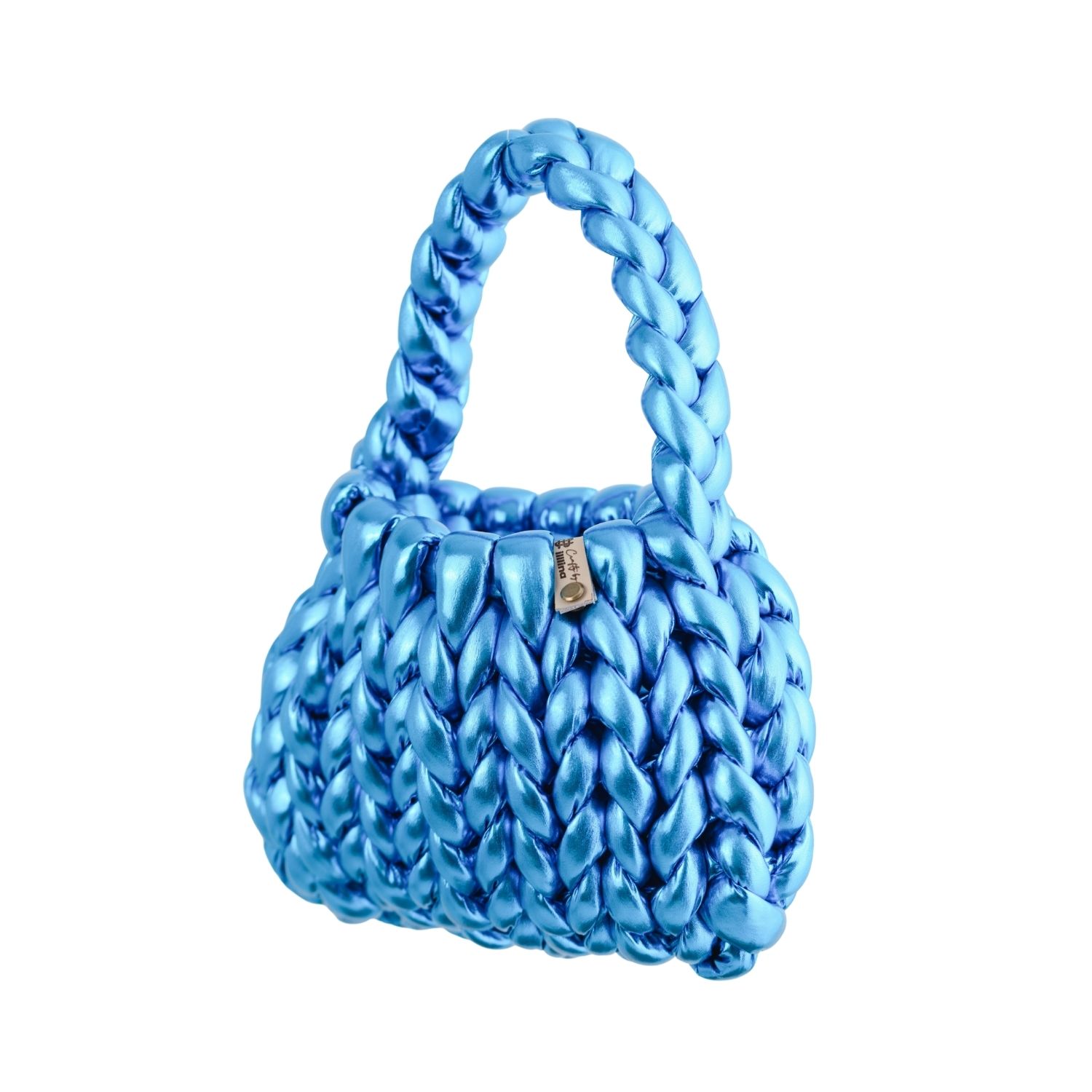 Women's Neon Blue Metallic Statement Bag – Candy | Small | Illlina