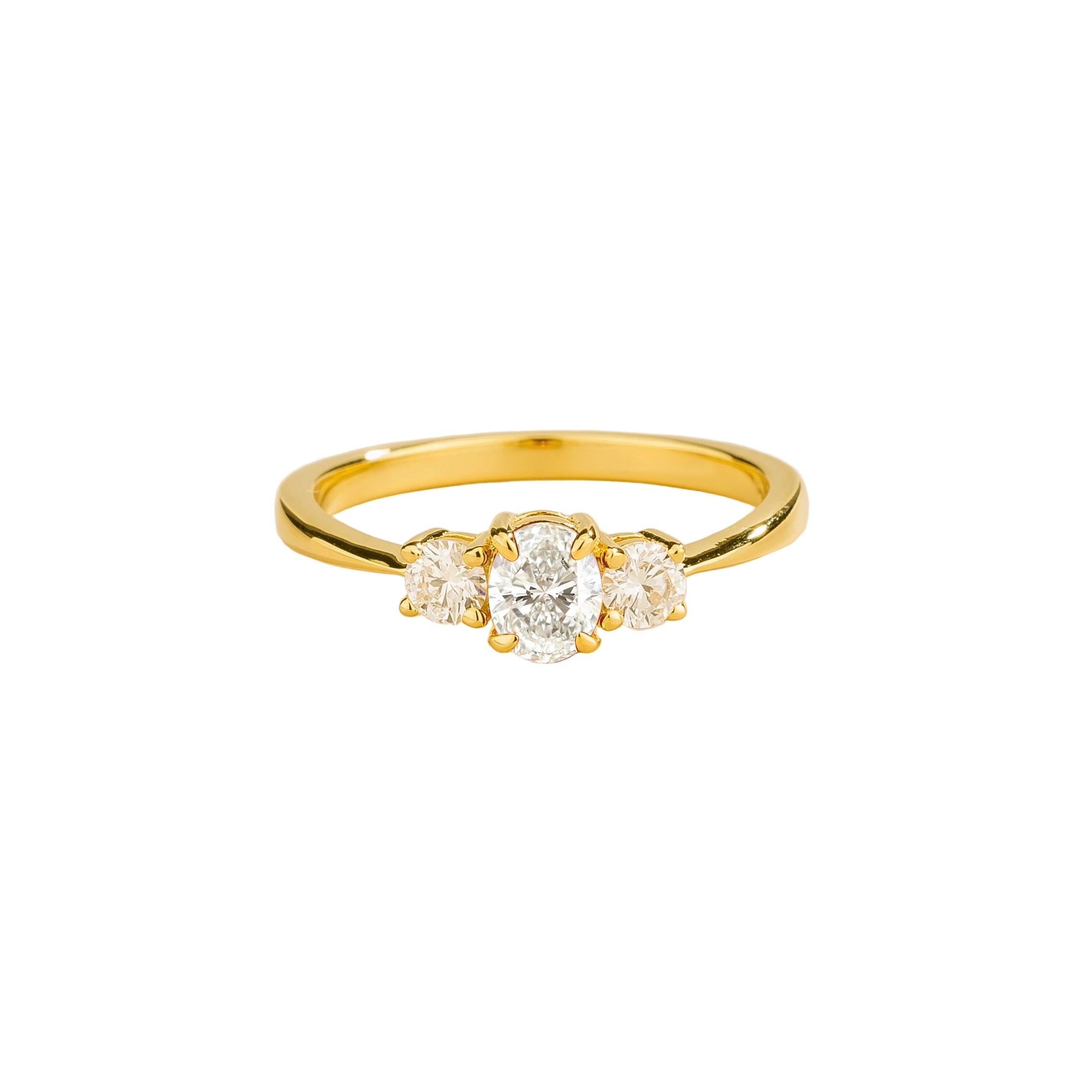 Juvetti Women's Gold / White Boble Gold Ring Set With Diamonds In Gold