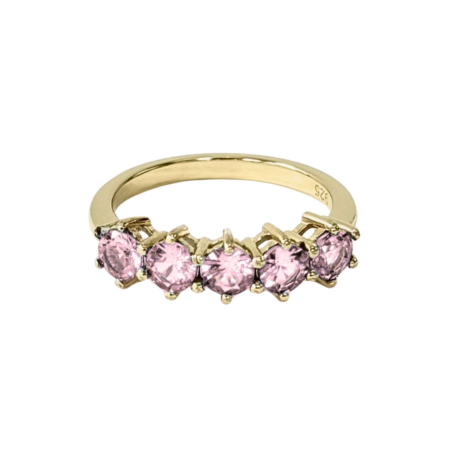Belinda Jewelz Women's White / Pink Lena Tourmaline Birthstone Ring In Gold
