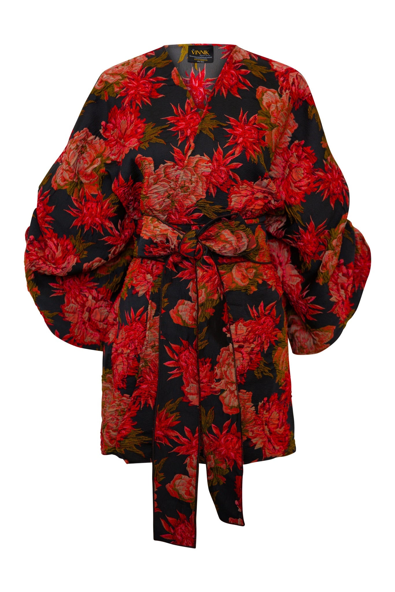 Women's Black / Pink / Red Theater Jacket In Samson Et Delilah | One Size | Byvinnik
