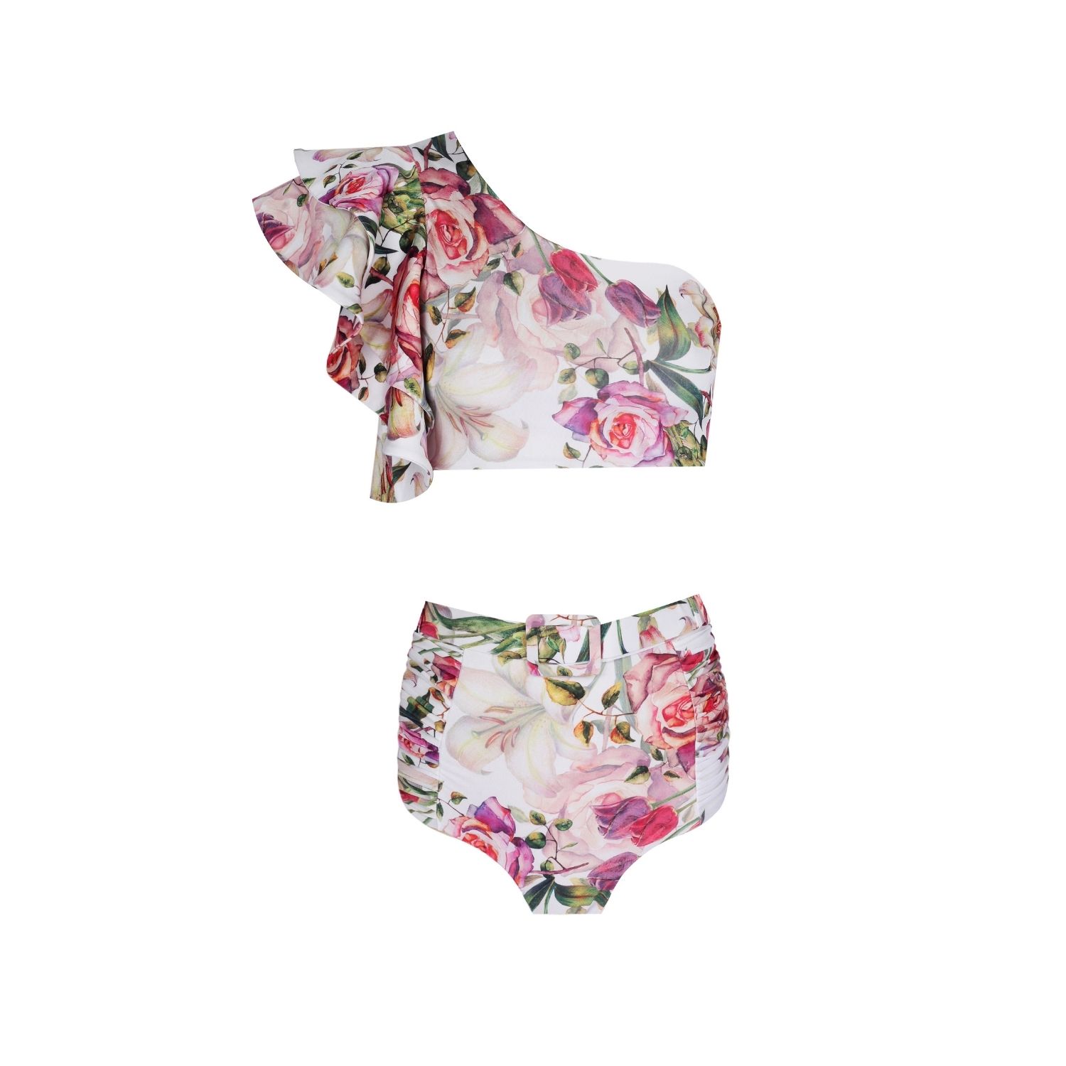 Nur Karaata Women's White Begonia Bianca Bikini Set In White