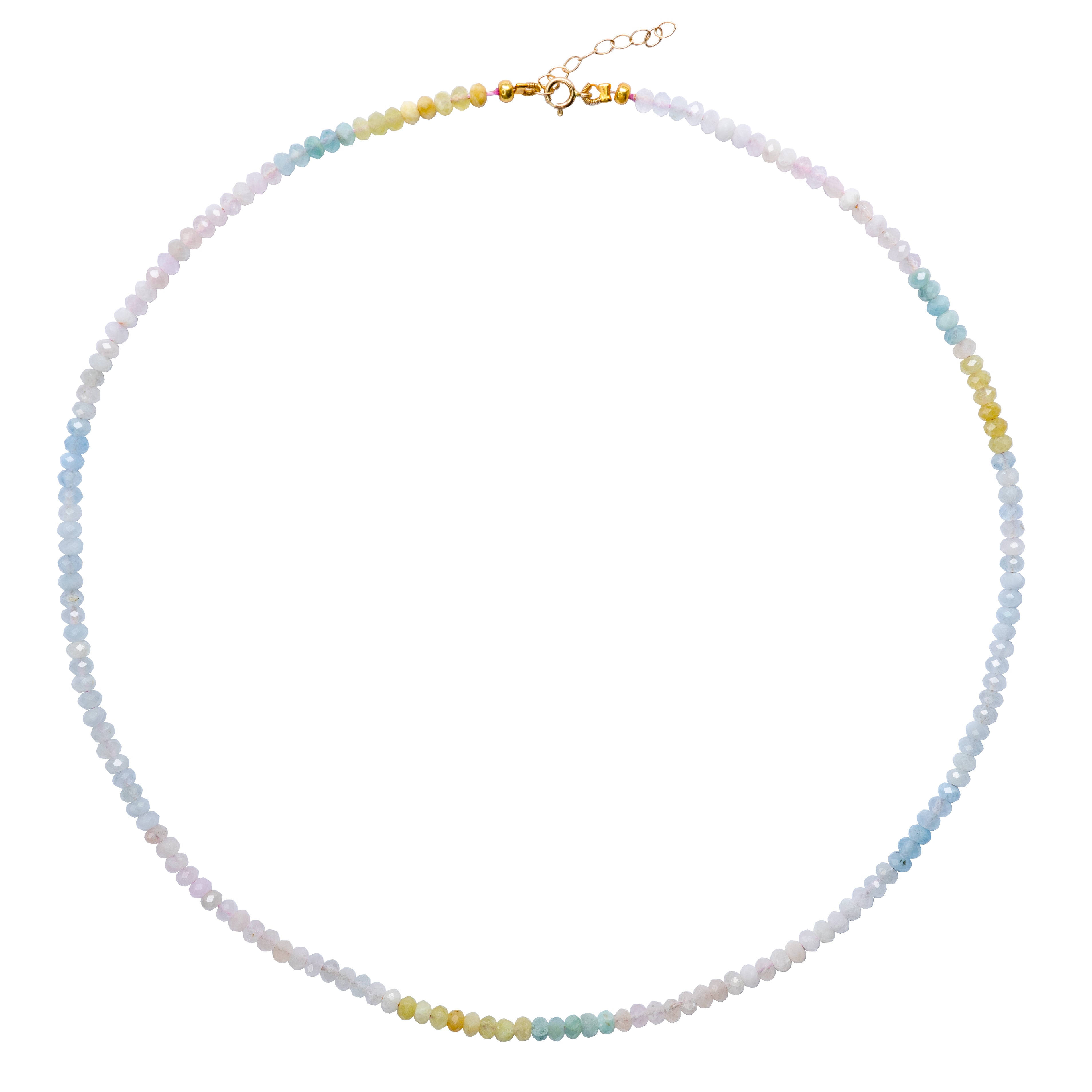 Bombyx House Women's Gold / Blue / White Candy Morganite Gold Necklace