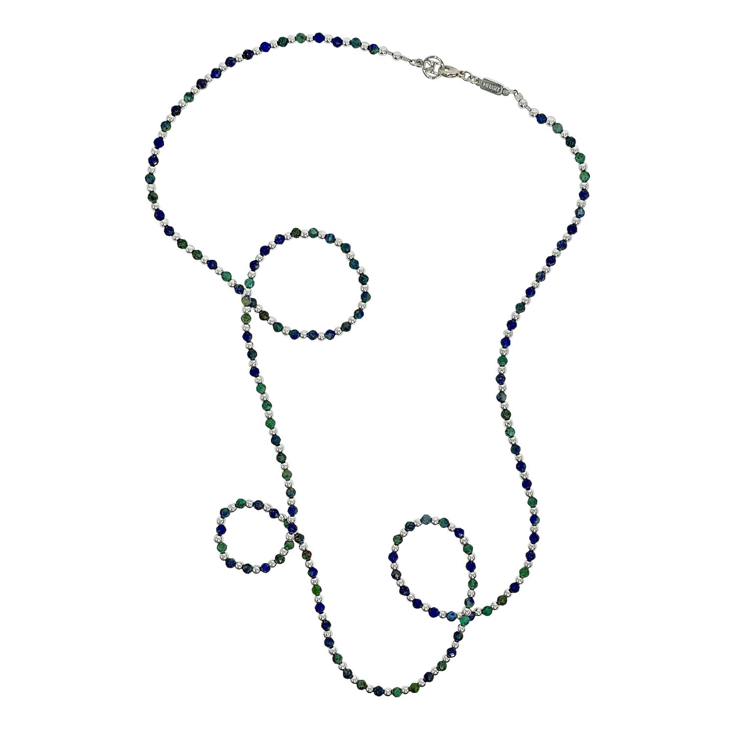 Mhart Women's Green / Silver African Turquoise Hematite Necklace