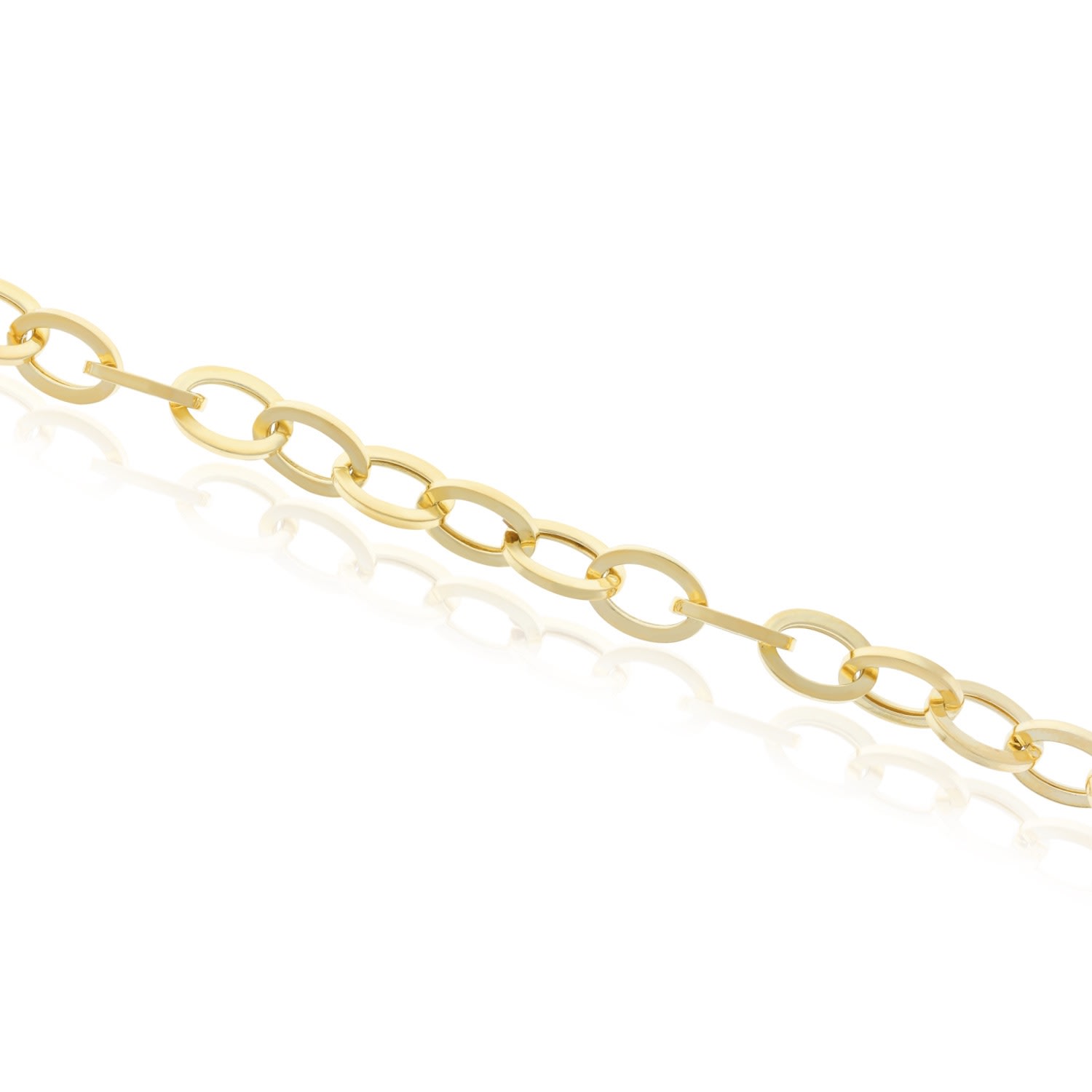 Essentials Jewels Women's Gold Thick Oval Bracelet