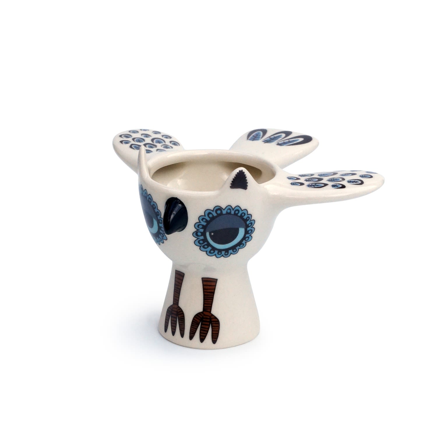 Blue Owl Egg Cup Hannah Turner