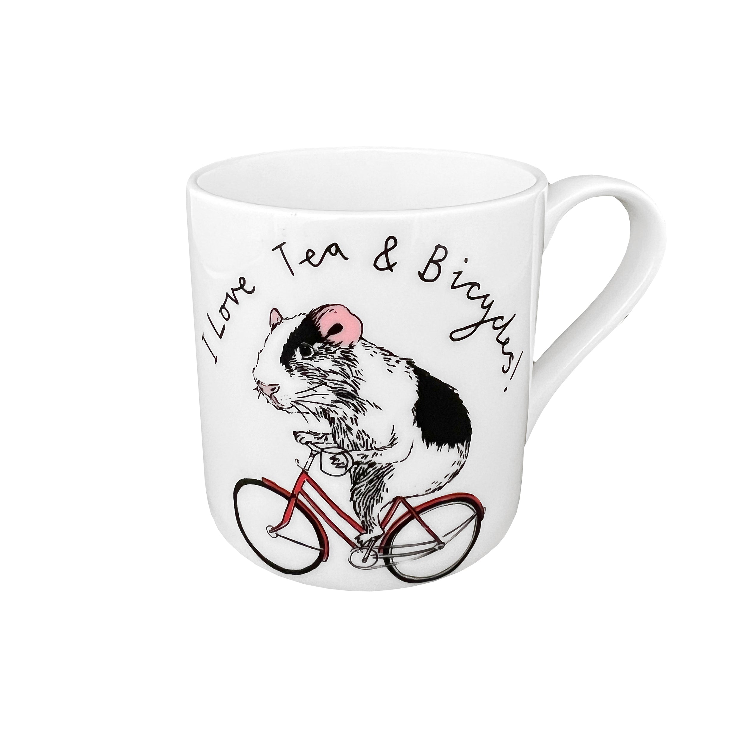 Jimbobart ' Love Tea & Bicycles' Mug In White