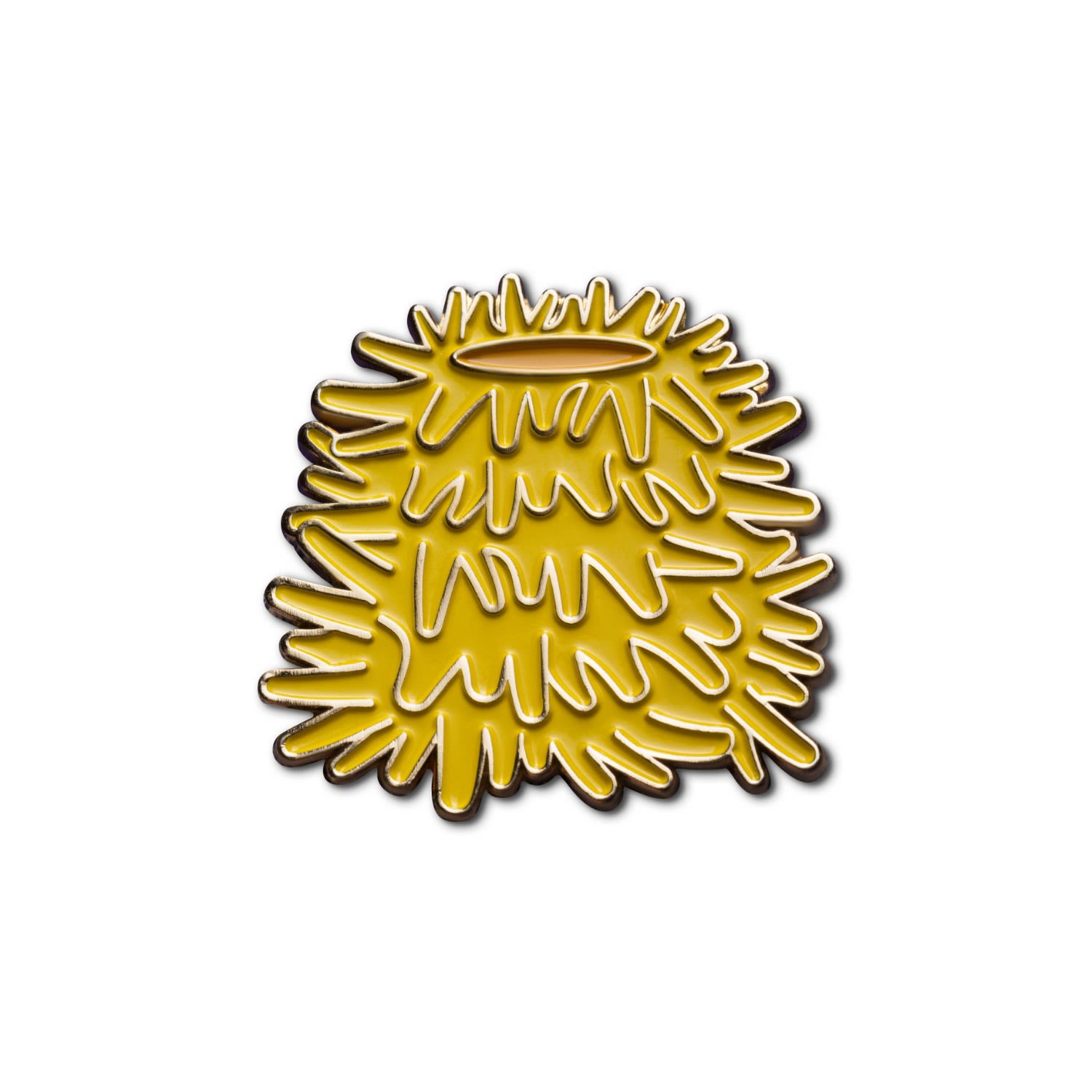 Women’s Yellow / Orange Enamel Pin Tree Cake Make Heads Turn