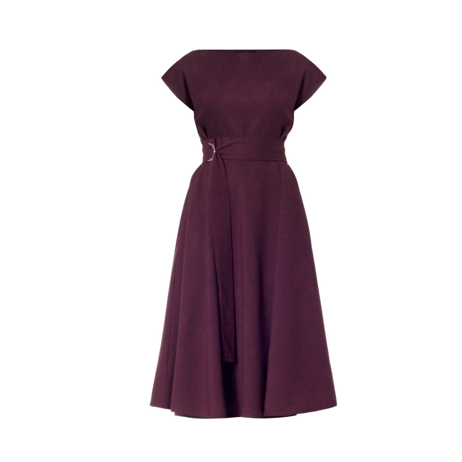 plum midi dress