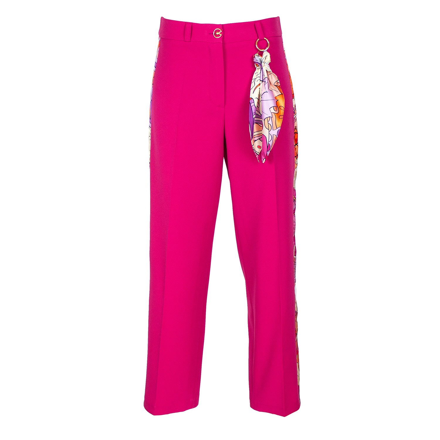 Lalipop Design Women's Pink / Purple Wide Leg Tailored Cropped Fuchsia Pants In Pink/purple