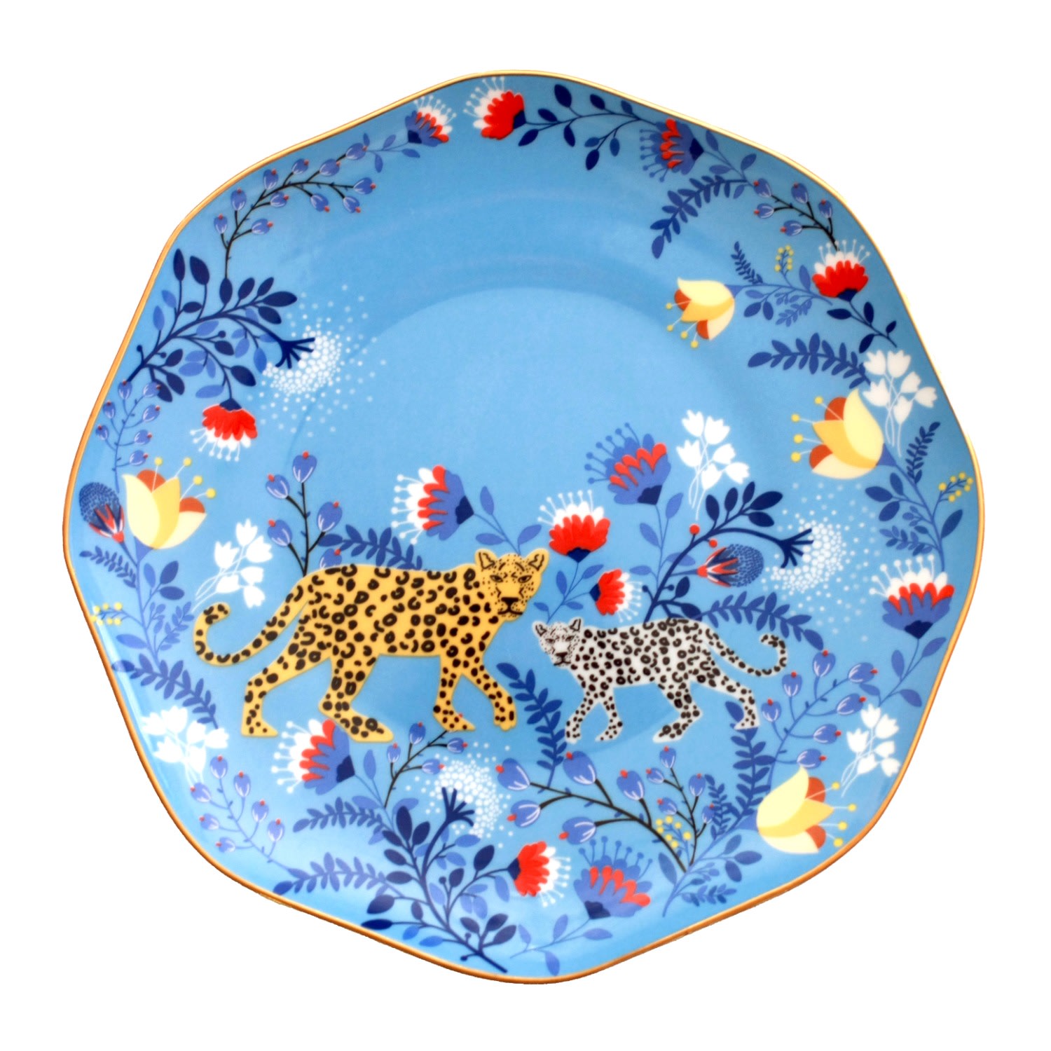 Blue Amazon Rainforest Bone China Side Plate Jessie Zhao New York