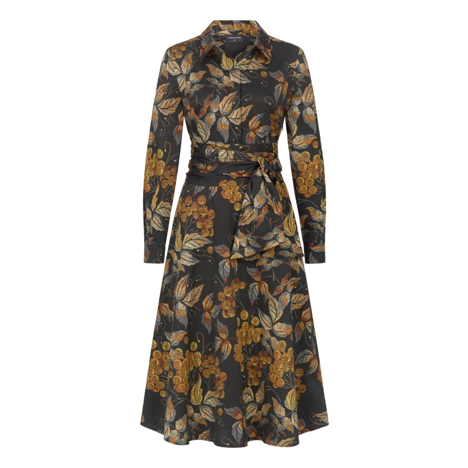 Marianna Déri Women's Black Golden Leaves Dress In Black