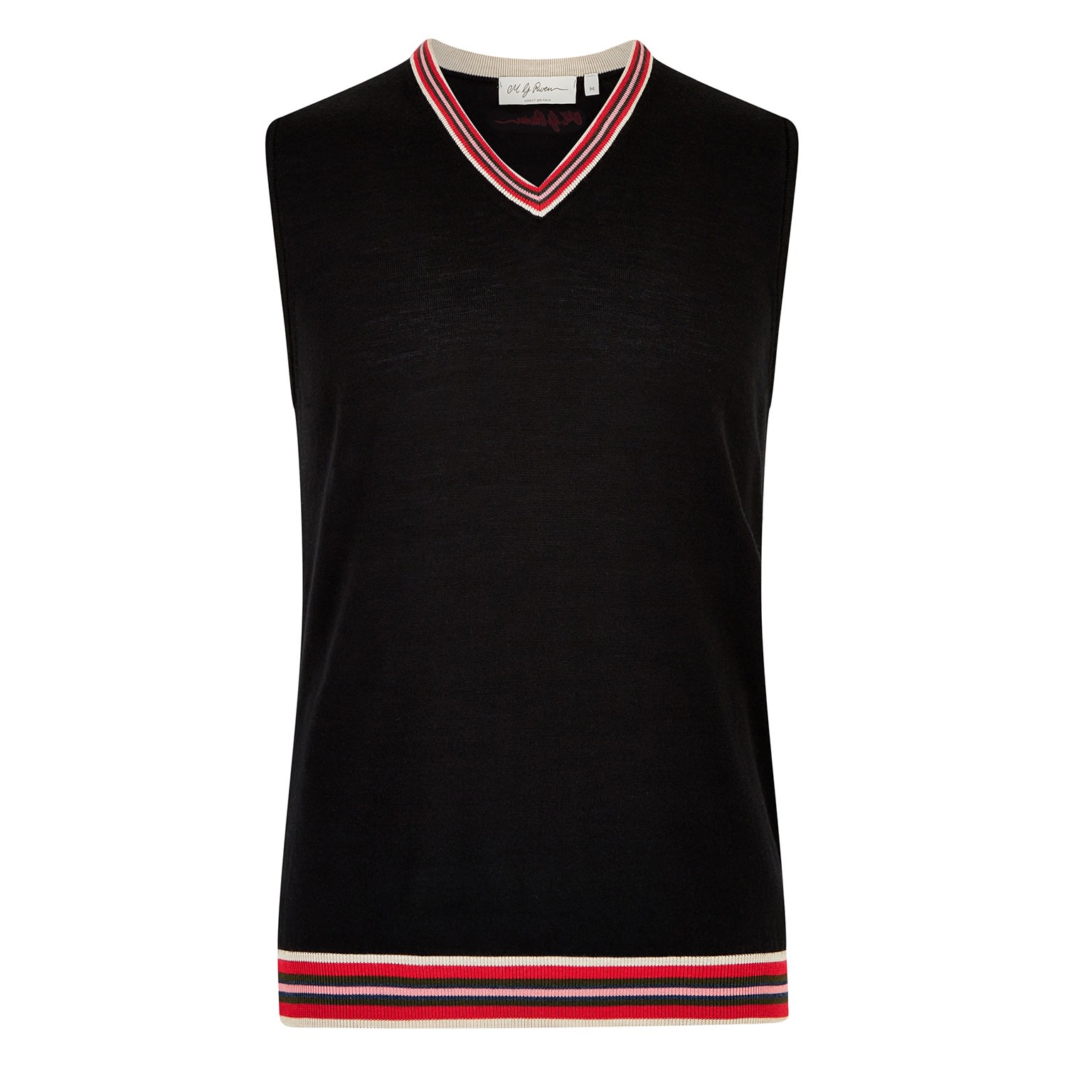 Mg Rivers Men's Black Extrafine Merino Tank Top In Black