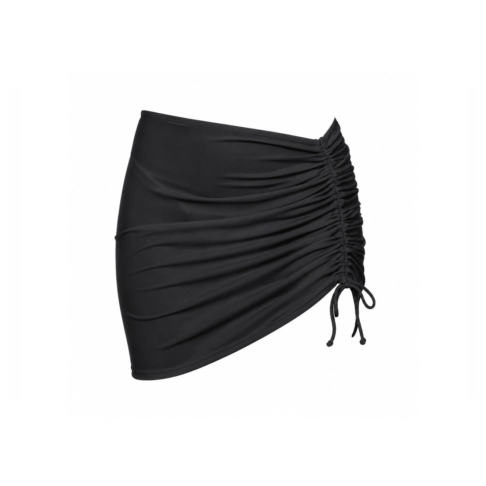 Women's Black Cami Cover - Up Adjustable Skirt - Onyx | Medium | Chaude Swimwear