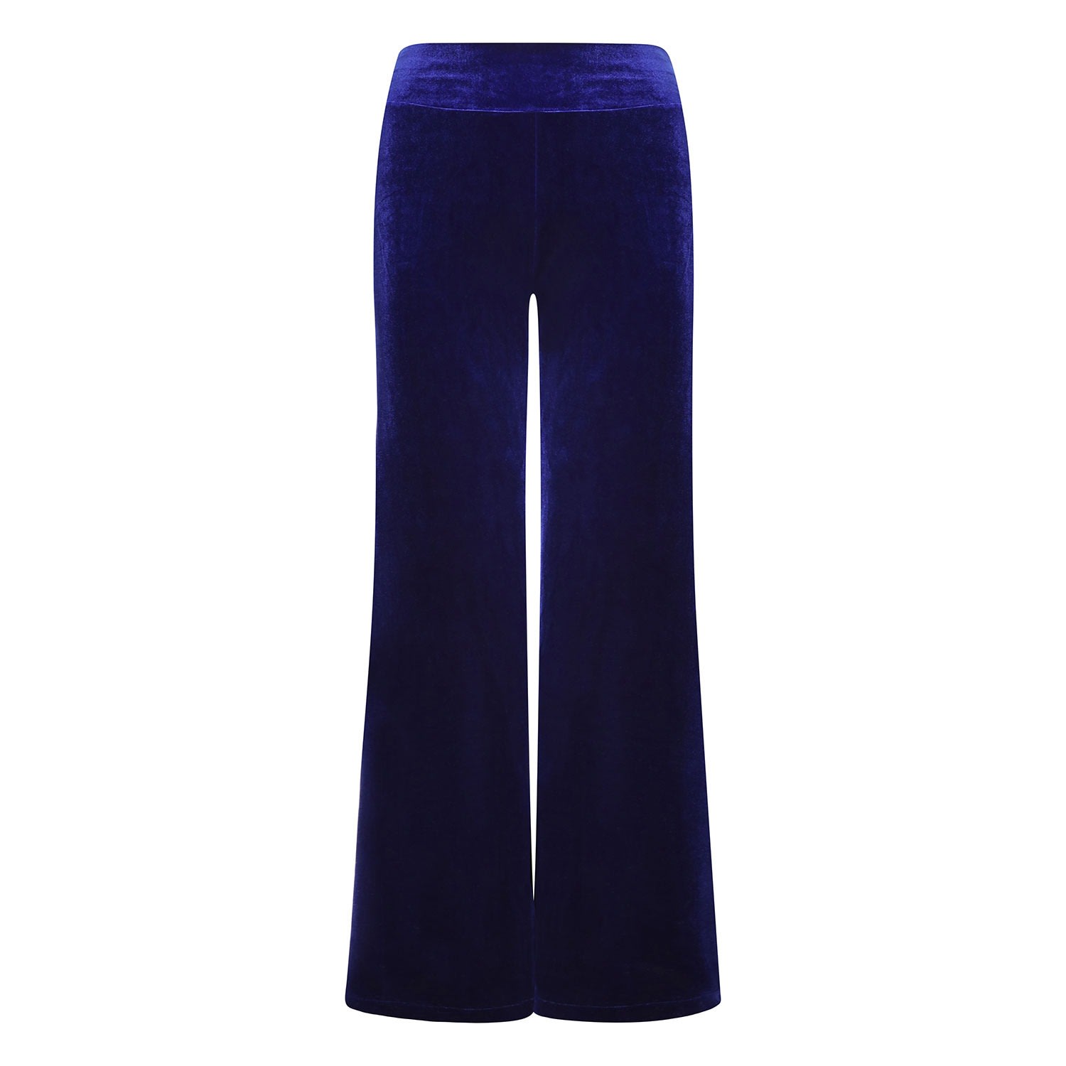 Beatrice Von Tresckow Women's Velvet Wide Flare Trousers - Royal Blue
