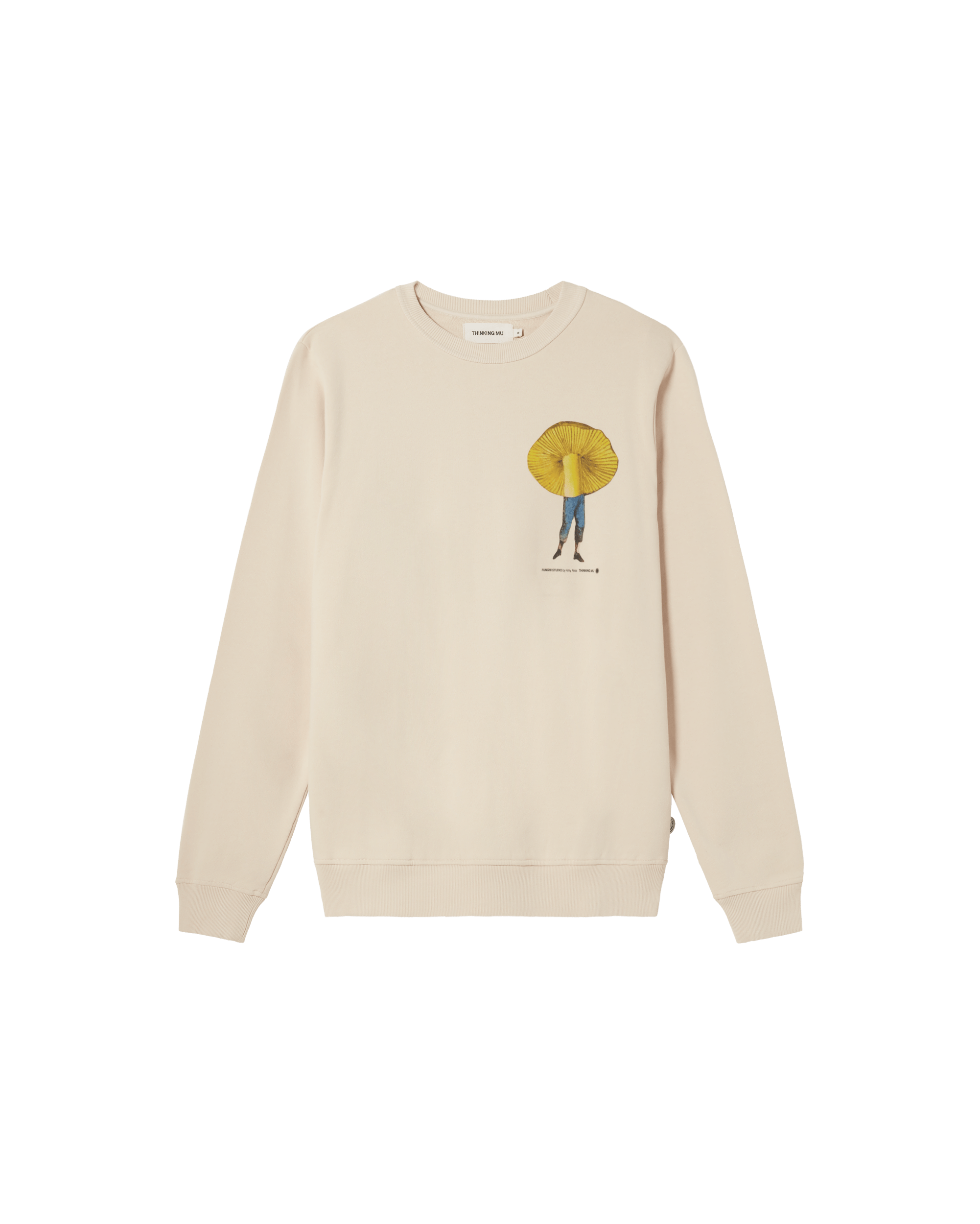 Neutrals Ivory Organic Cotton Funghi Two Sweatshirt Small Thinking Mu