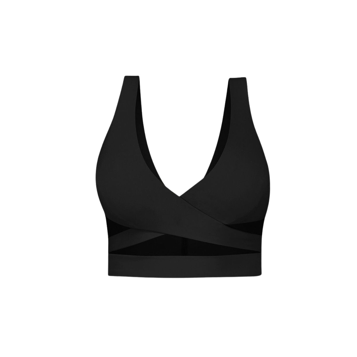 Women’s Black Wrap Around Crop Top Small Clich Reborn