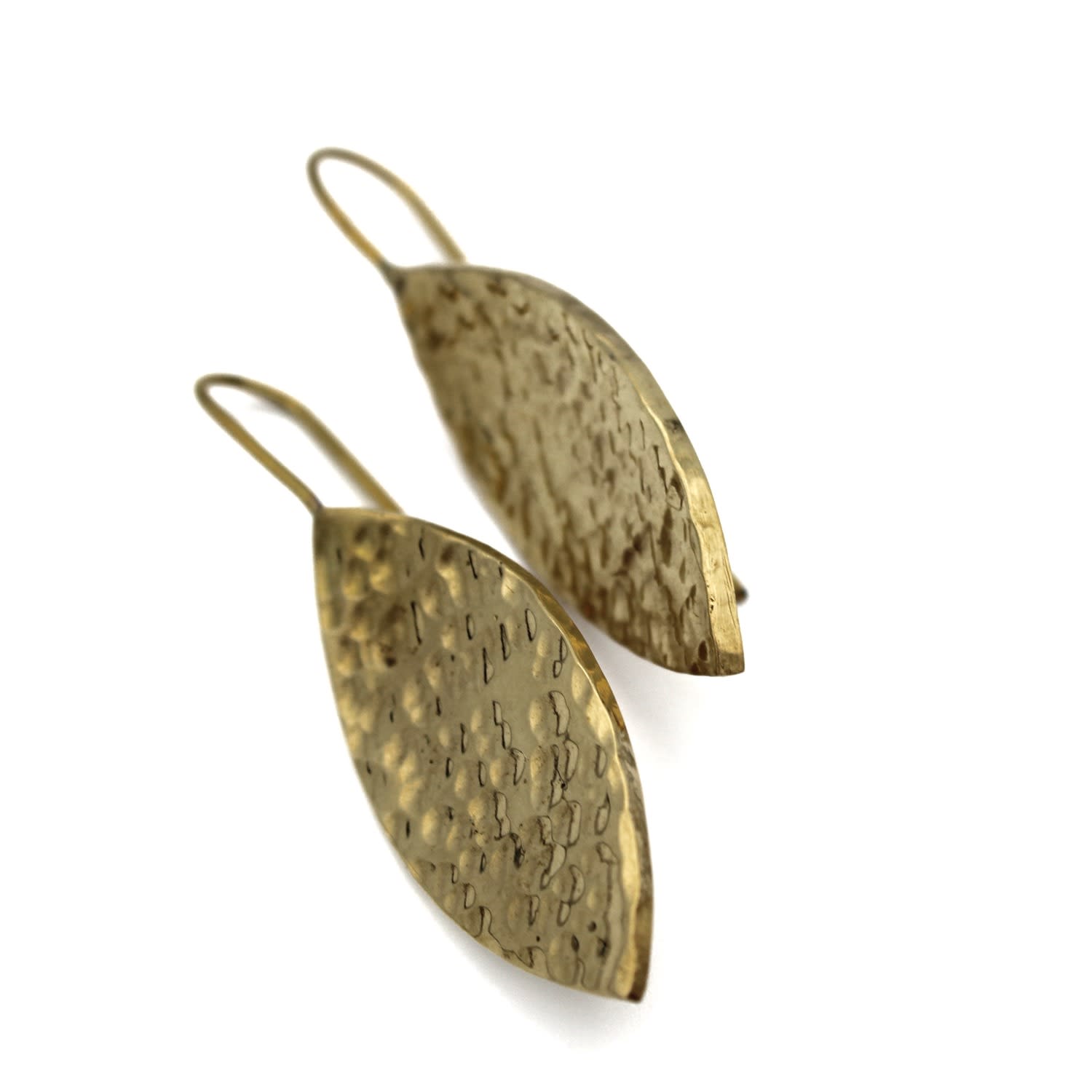 Lala Salama Women's Gold Pepo Leaf Earrings