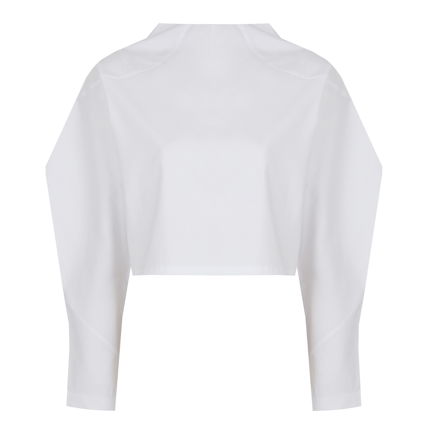 Mirimalist Women's Angle Open Back Top In White Cotton In White