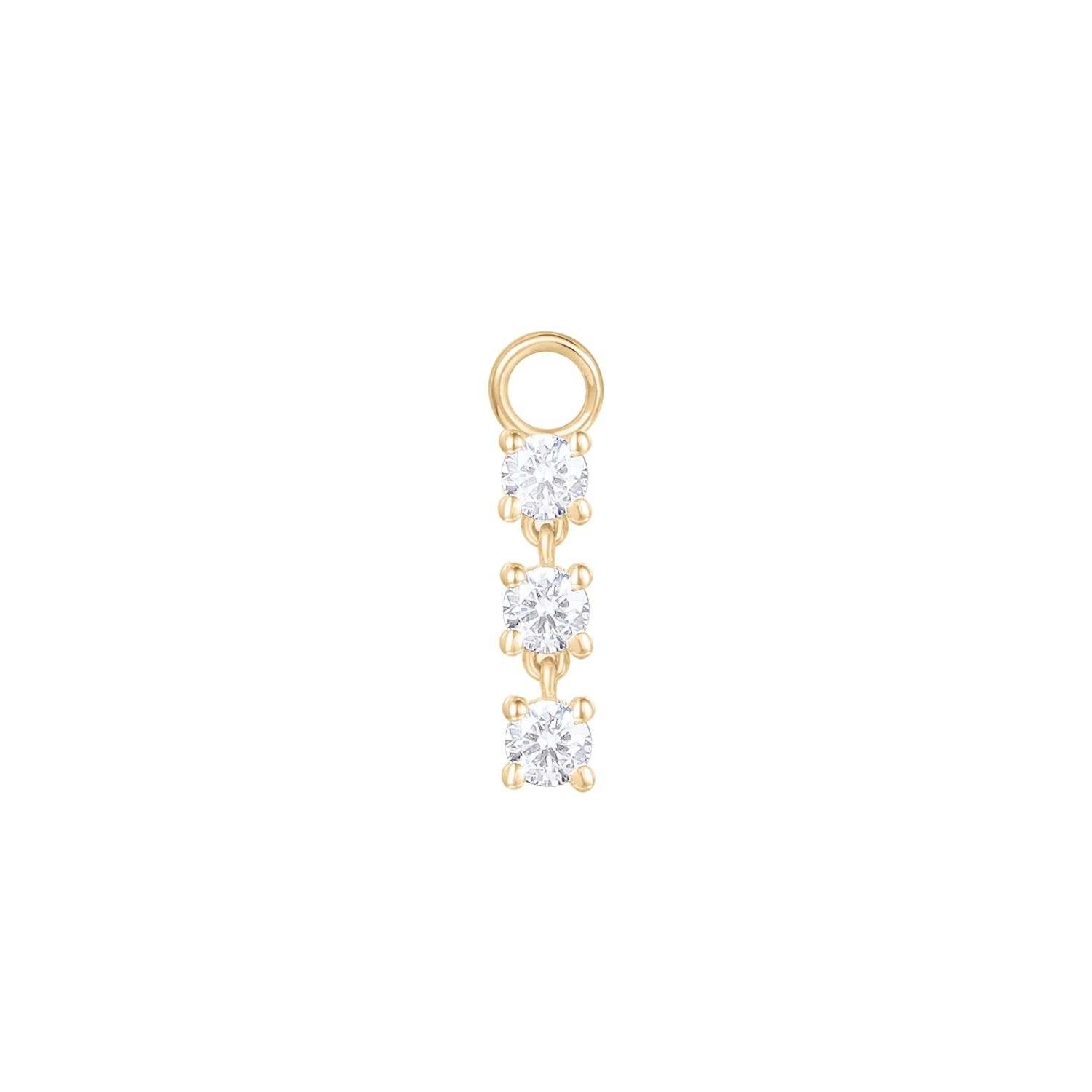 Dyamka Women's Charm Must Three Diamonds Yellow Gold In Gold