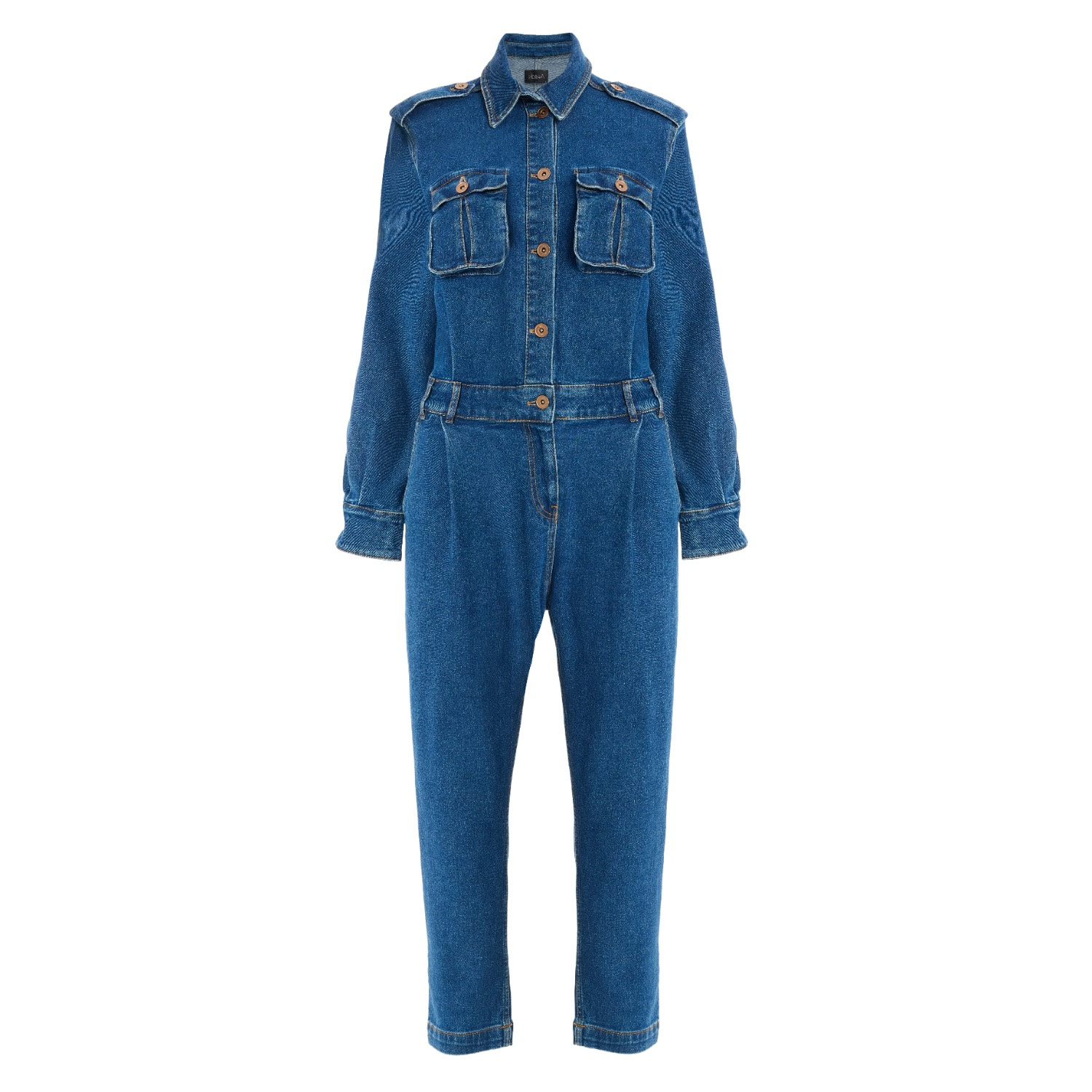 2be4a Blue Women's Denim Overalls With Pockets