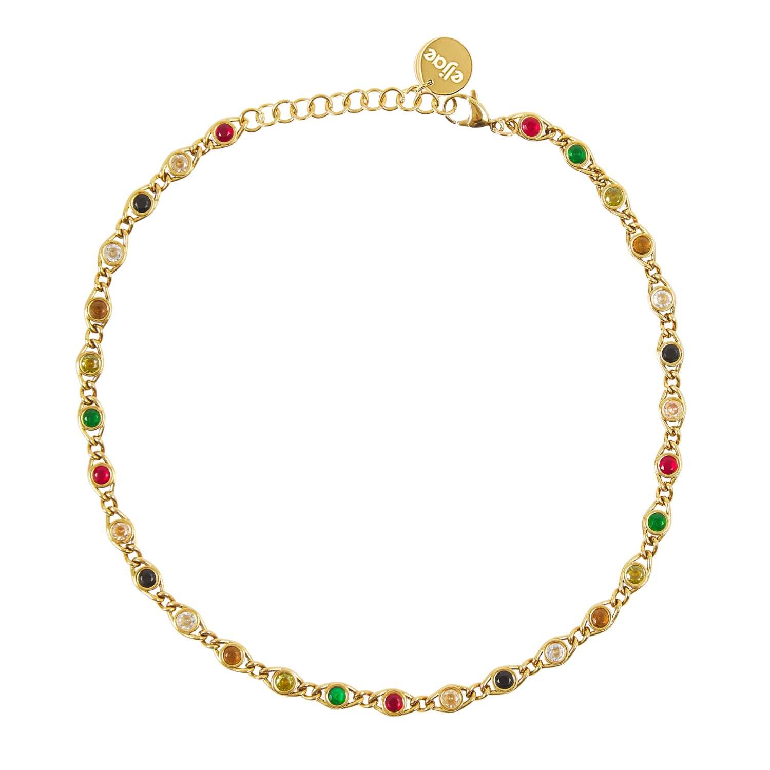 Women’s Gold Gabbi Rainbow Necklace Eljae