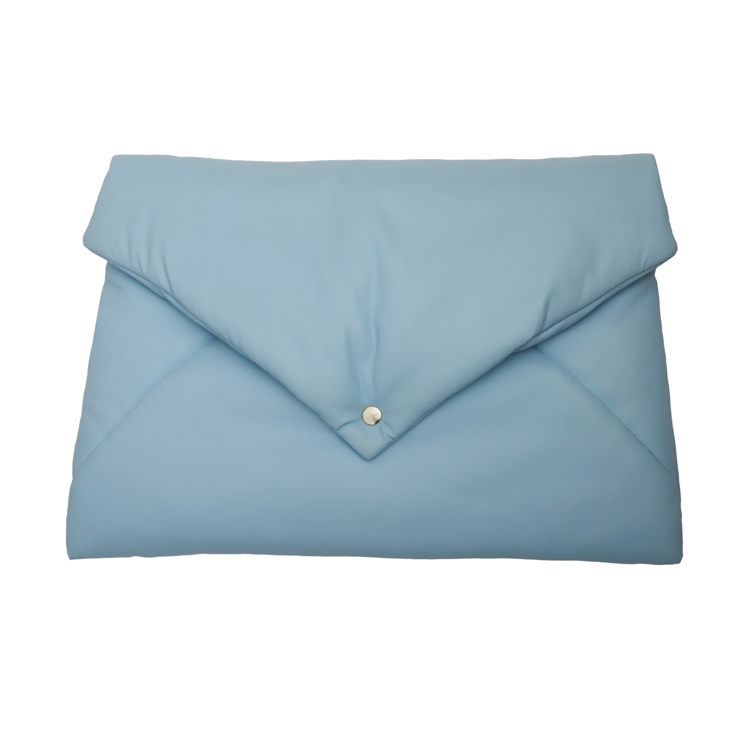 Julia Allert Women's Faux Leather Envelope Clutch Bag Light Blue In Blue