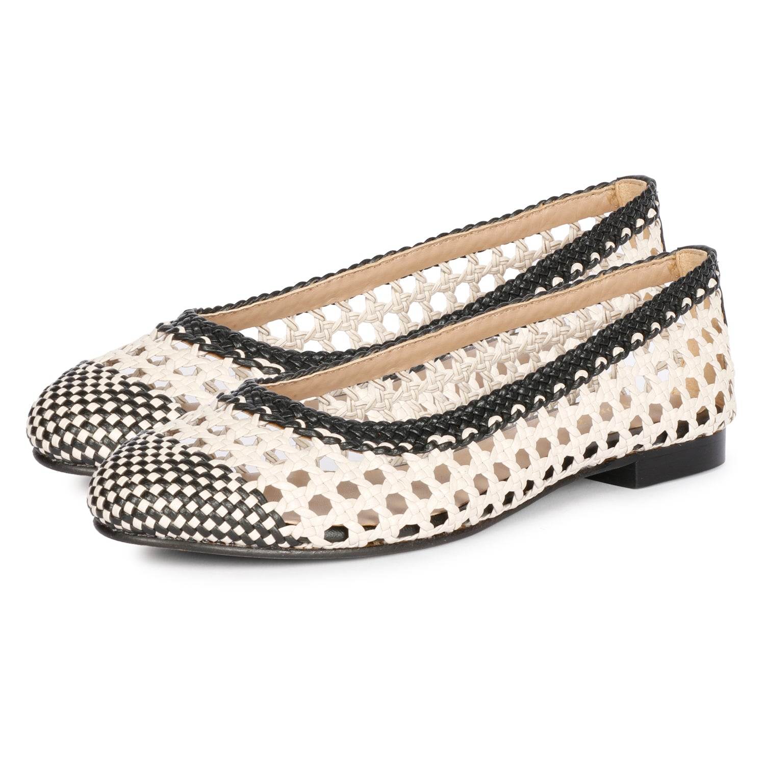 Saint G Women's Via - Ballerina - Ivory Black In Black