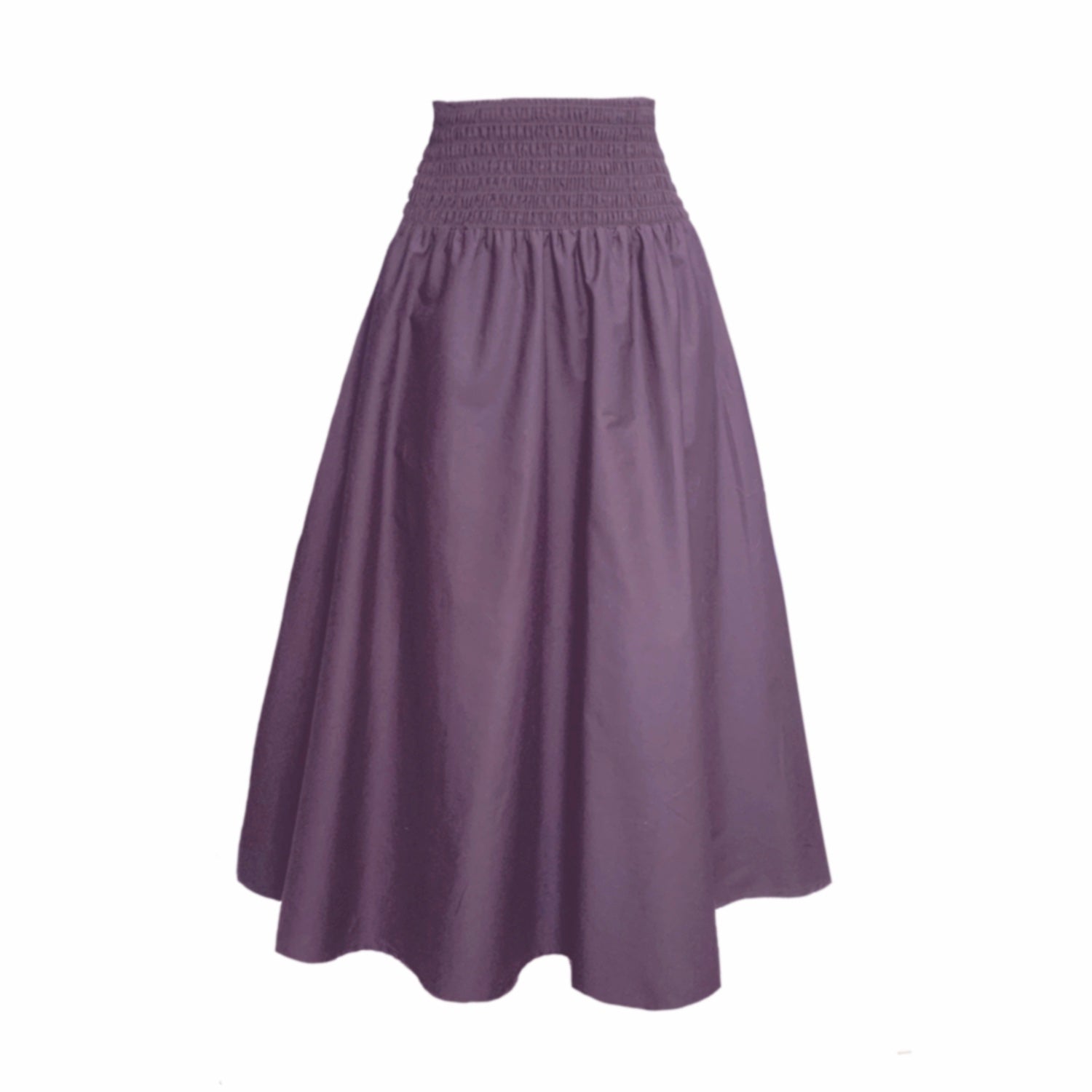 Women’s Pink / Purple Orchid Midi Skirt With Pockets In Pale Grape Medium Frock Tales