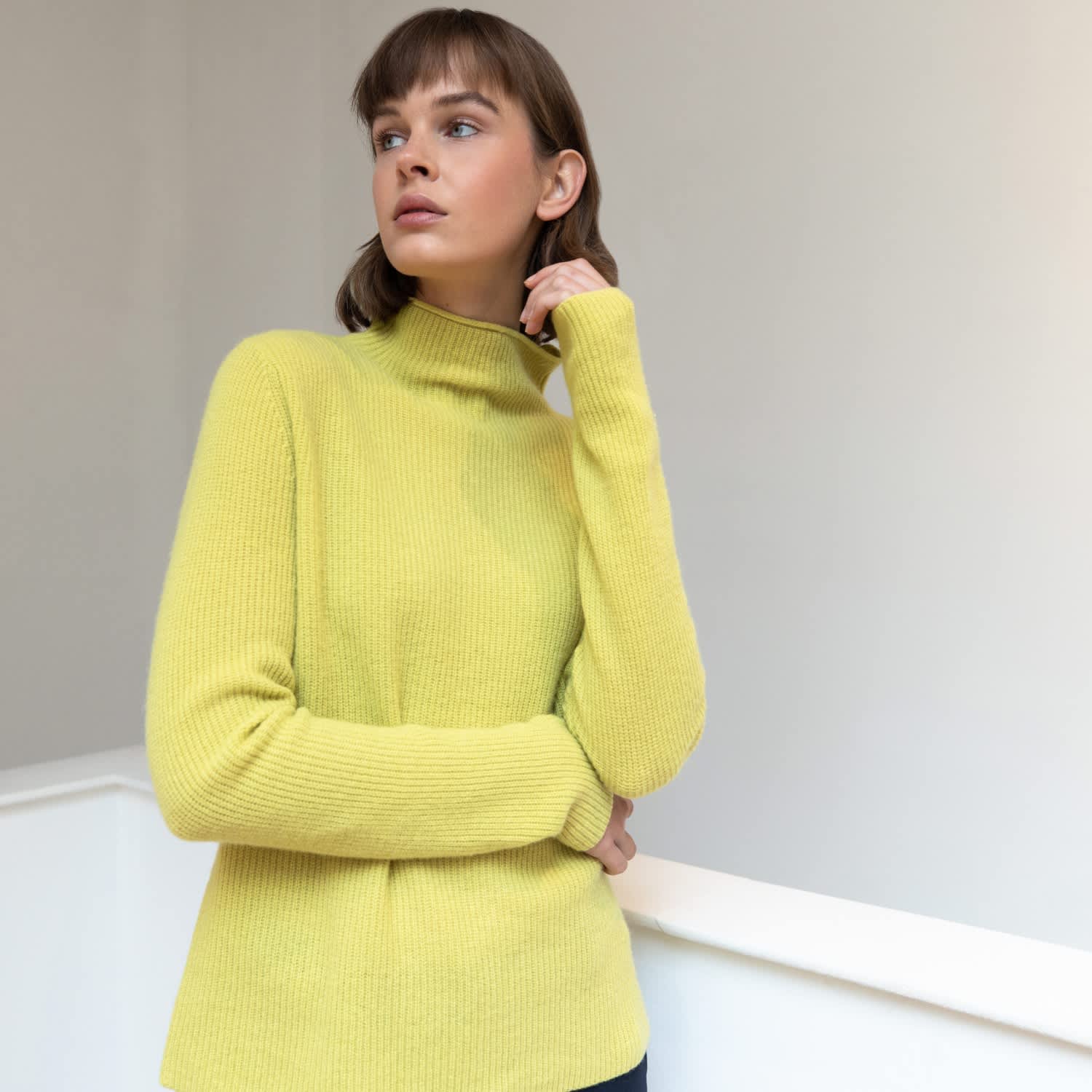 lemon cashmere jumper