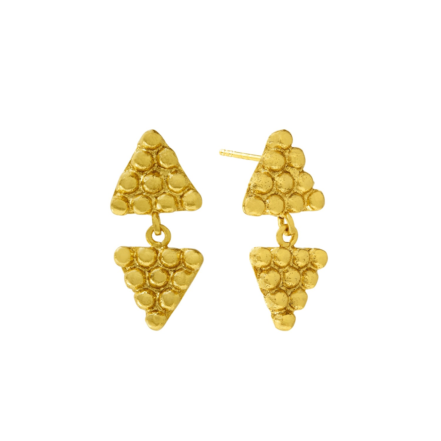 Ottoman Hands Women's Azar Gold Triangle Drop Earrings