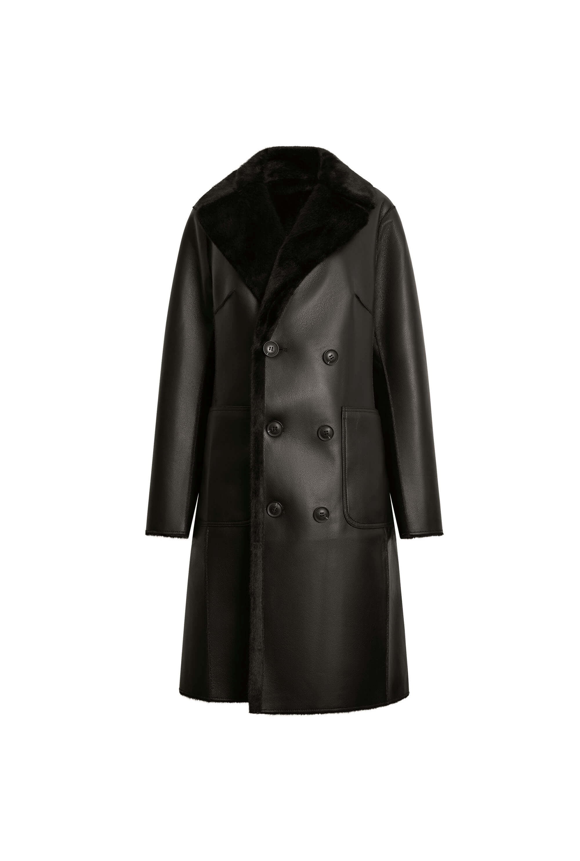 James Lakeland Women's Black Reversible Faux Fur Coat