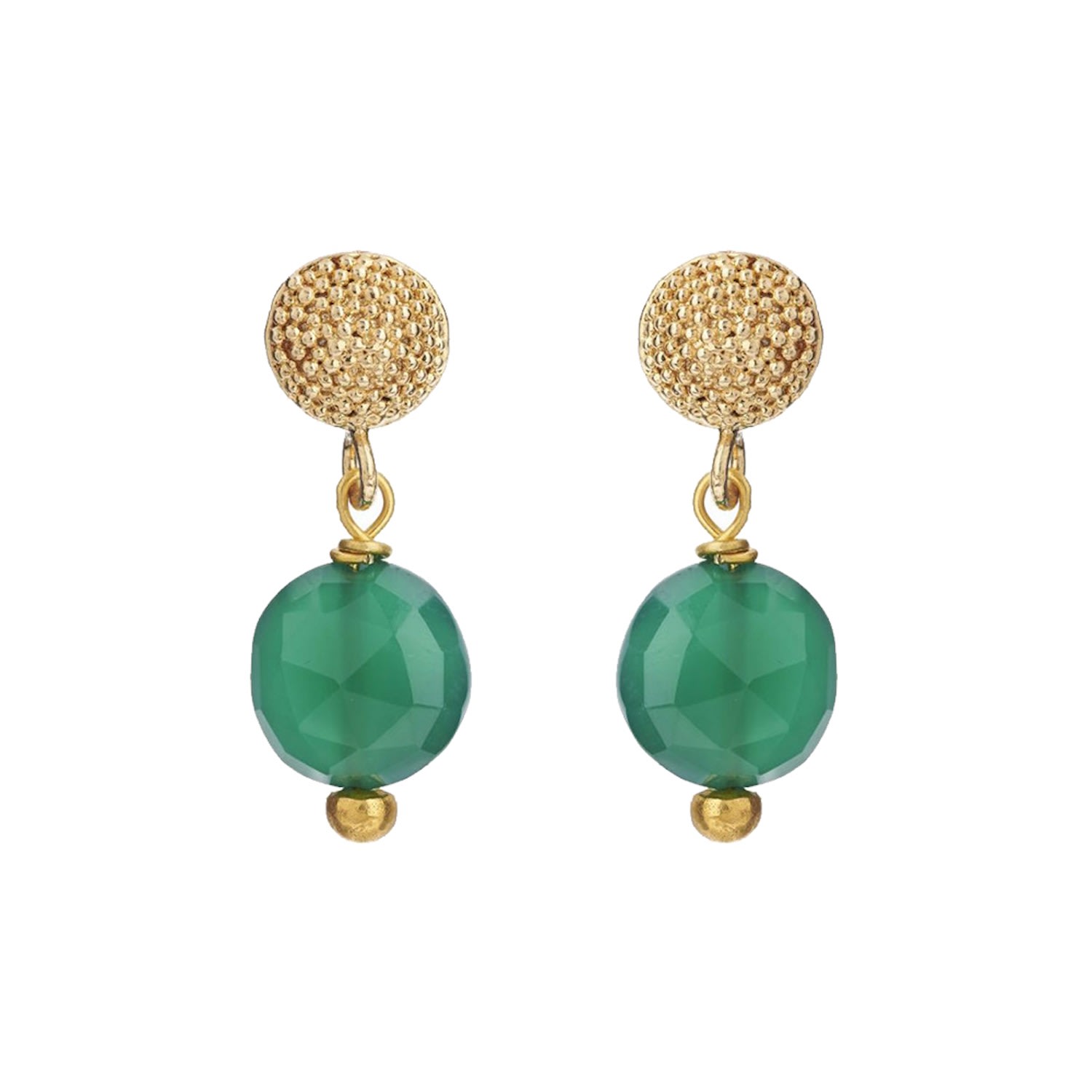 Mirabelle Jewellery Women's Talia Studs Green Onyx In Green