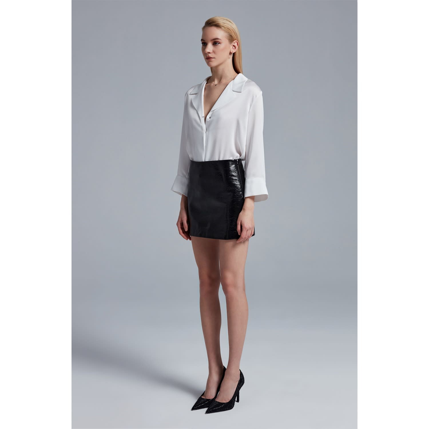 スカート theVirgins x esther bunny leather skirt theVirgins x esther bunny)レザースカート