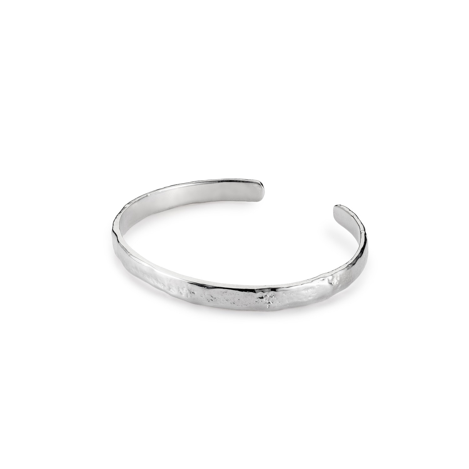 Lulu And Boo Jewellery Women's Luna Slim Solid Sterling Silver Cuff In Silver
