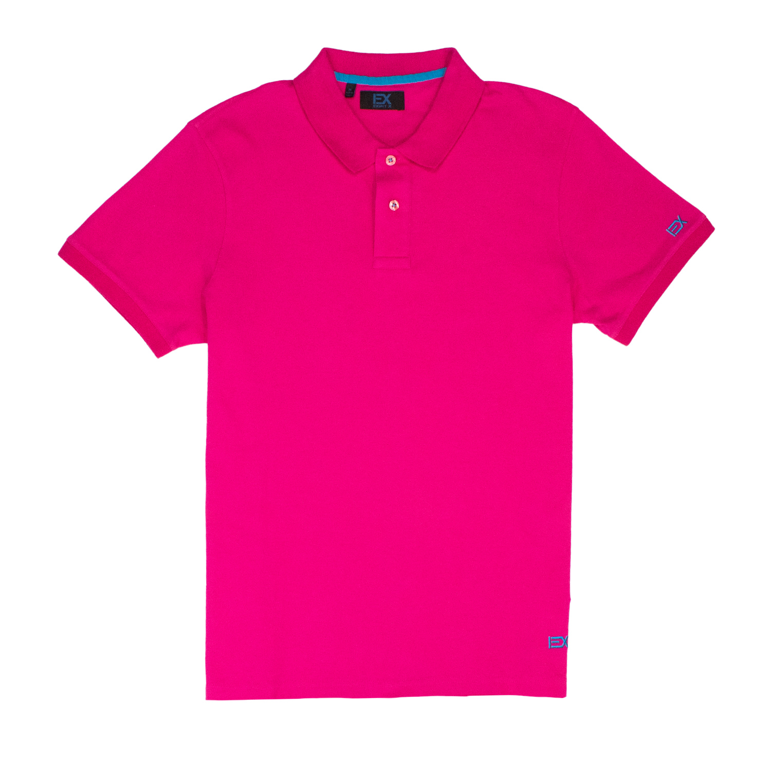 Eight X Men's Pink Fuchsia Polo With Ex Logo In Pink