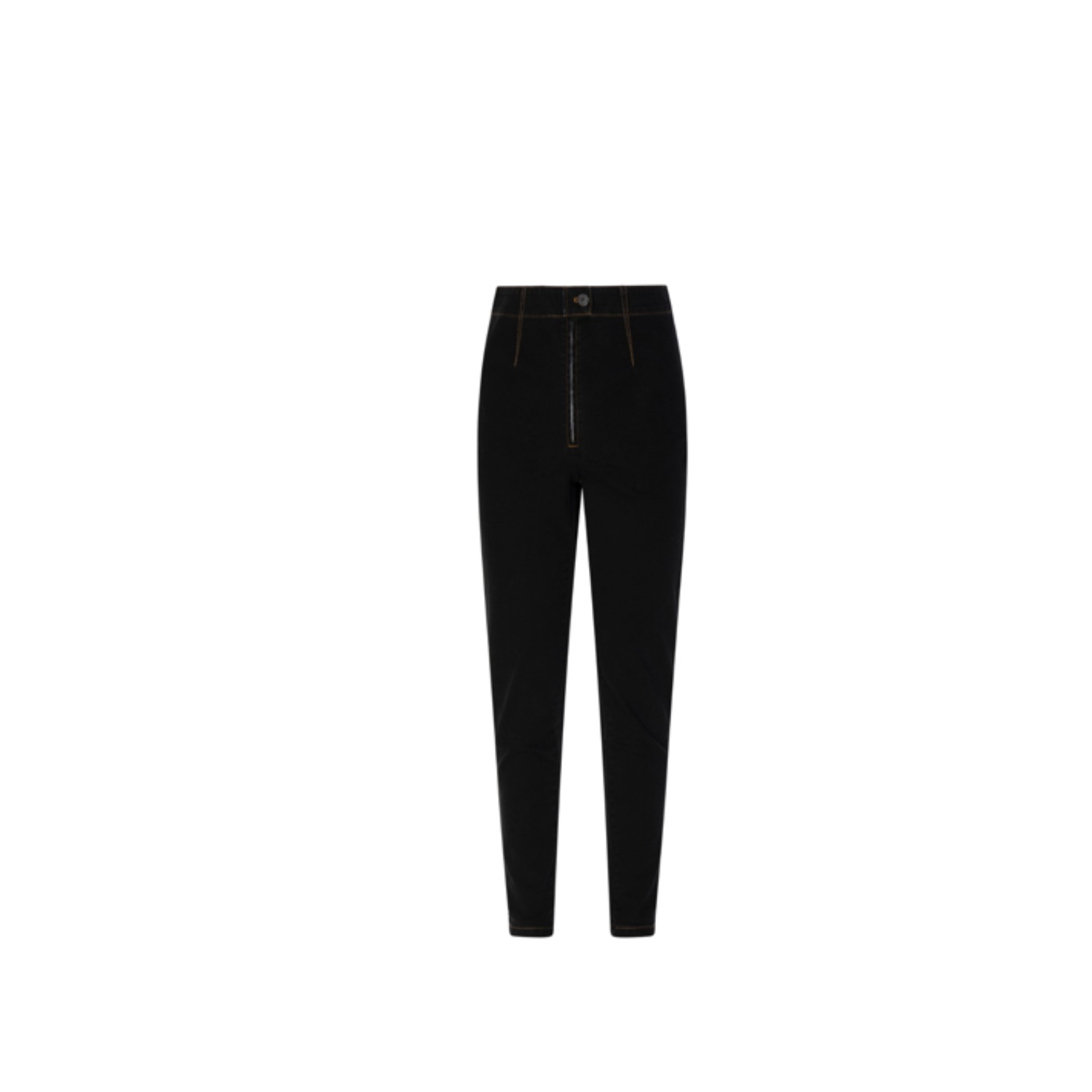 Circular Path Ankle Crop Skinny Jeans - Ebony Black In Black