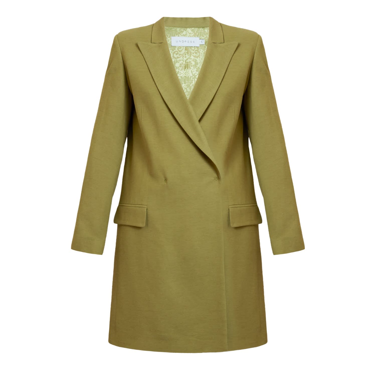 olive green blazer dress