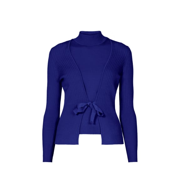 Rumour London Erika And Erin Indigo Two-piece Merino Wool Set In Wool