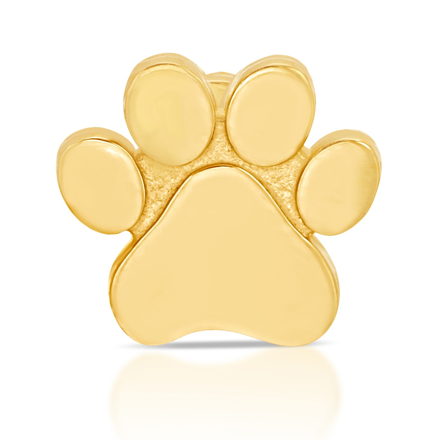 Maya Brenner Women's Charm Stud - 14k Yellow Gold - Paw In Gold