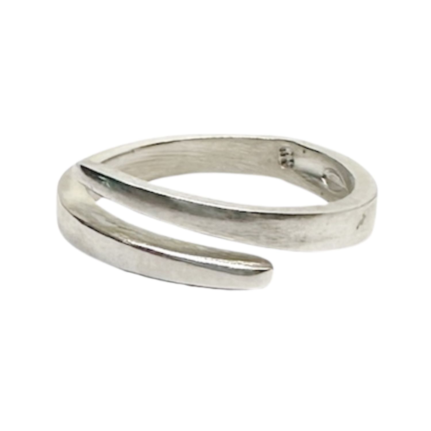 Tg-jewellery By Tamara Gervasio Women's Handmade Sterling Silver Open Band Ring – Minimalist Lost Wax Design In Silver