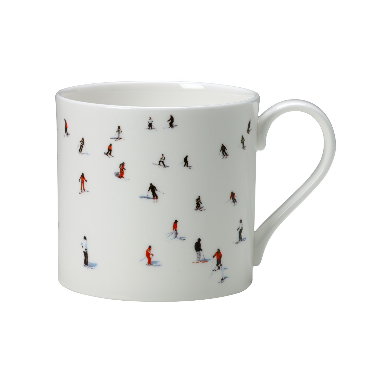 White Skiers Mug Large Dede Johnston