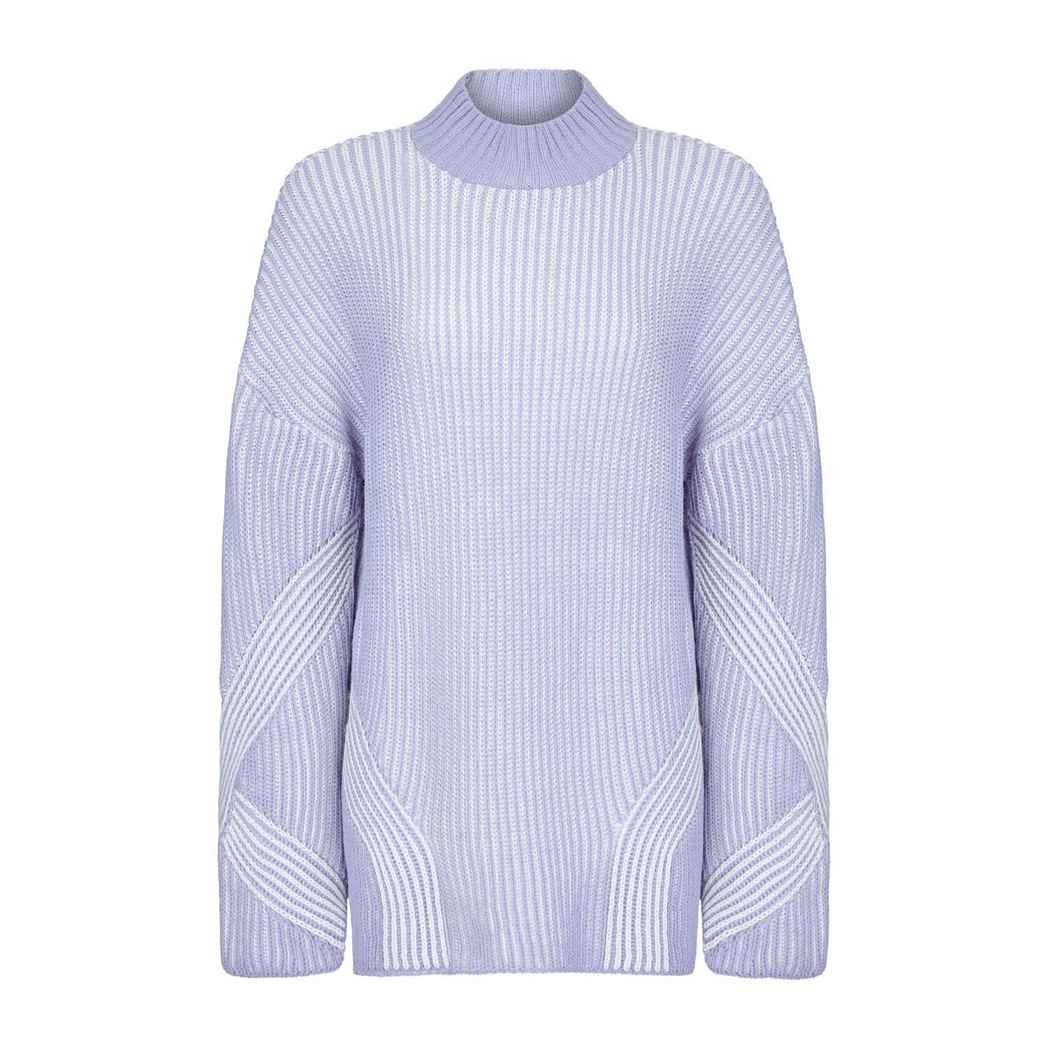 Women’s Rosa High Neck Jumper - Blue Medium Cara & the Sky