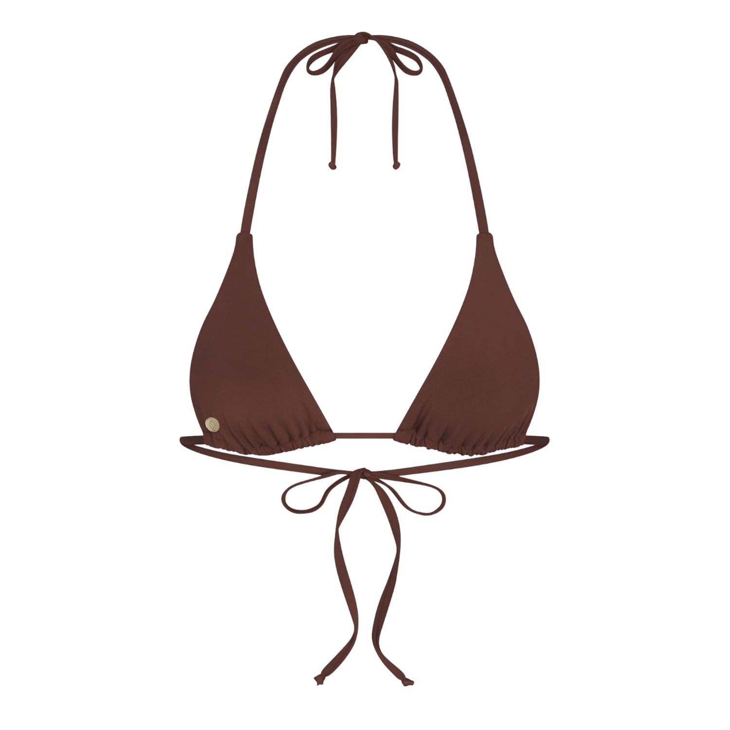 Marquise Swim Women's Brown Bikini Top Canvas String - Mocha In Brown