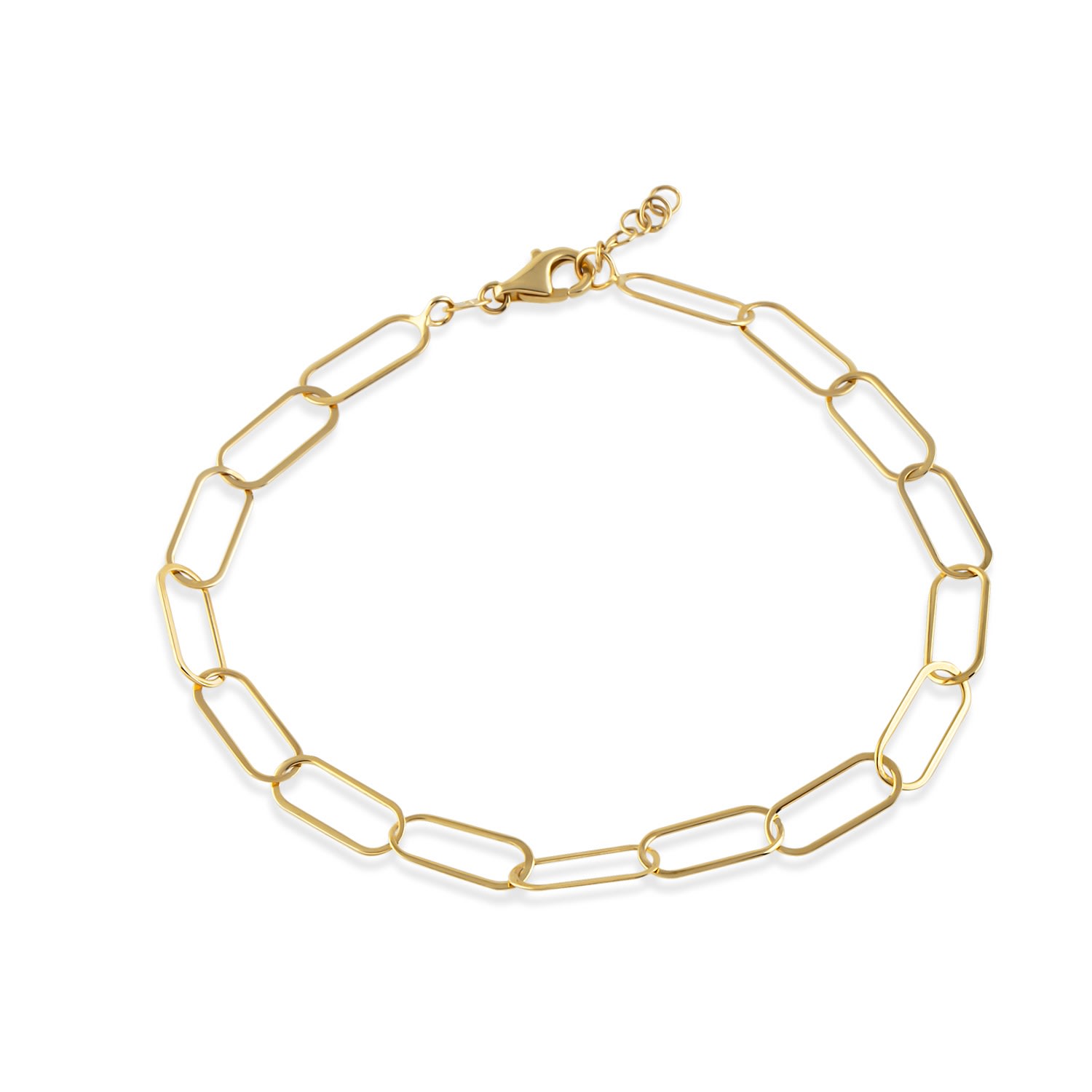 Paperclip Gold Women Bracelet Orena Jewelry