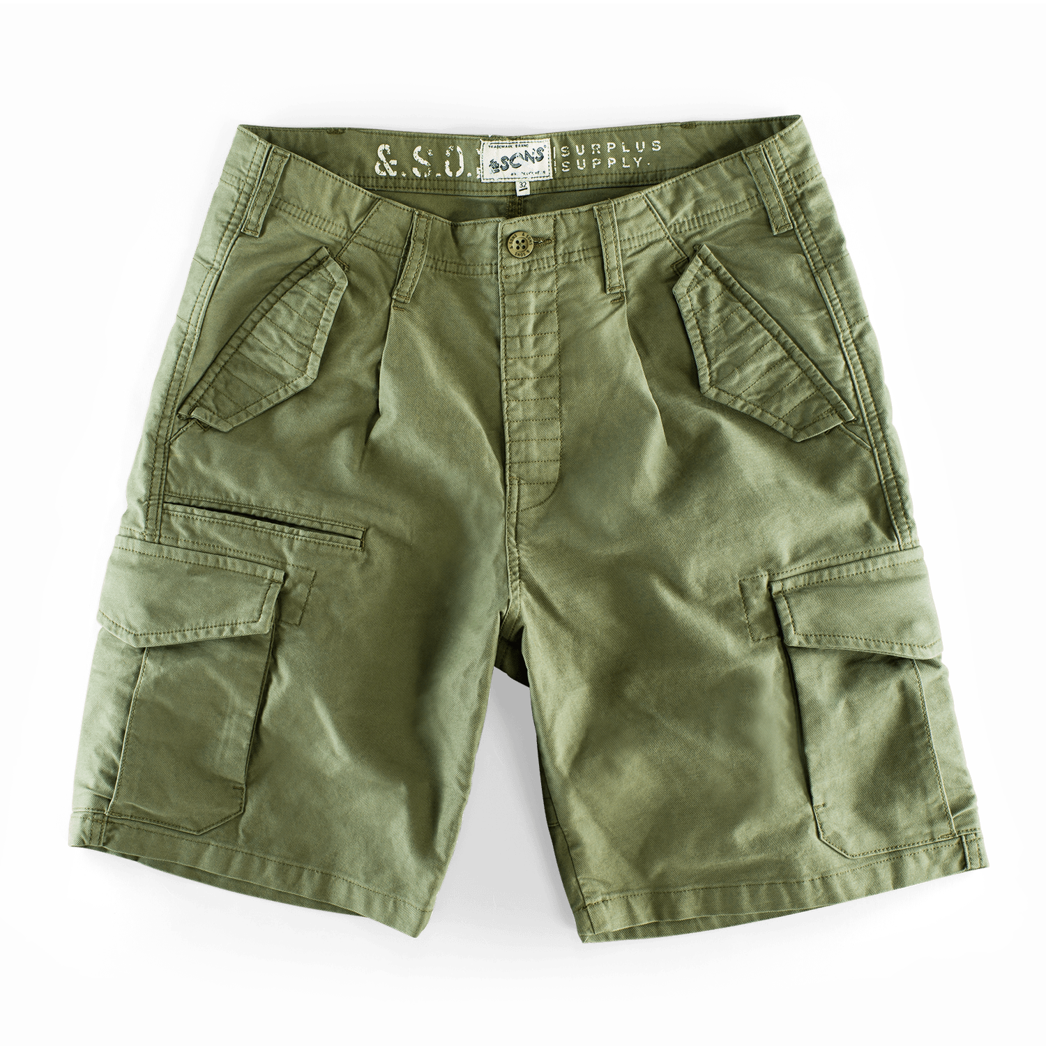 Men’s &Sons Surplus Army Shorts Green 30" &Sons Trading Co