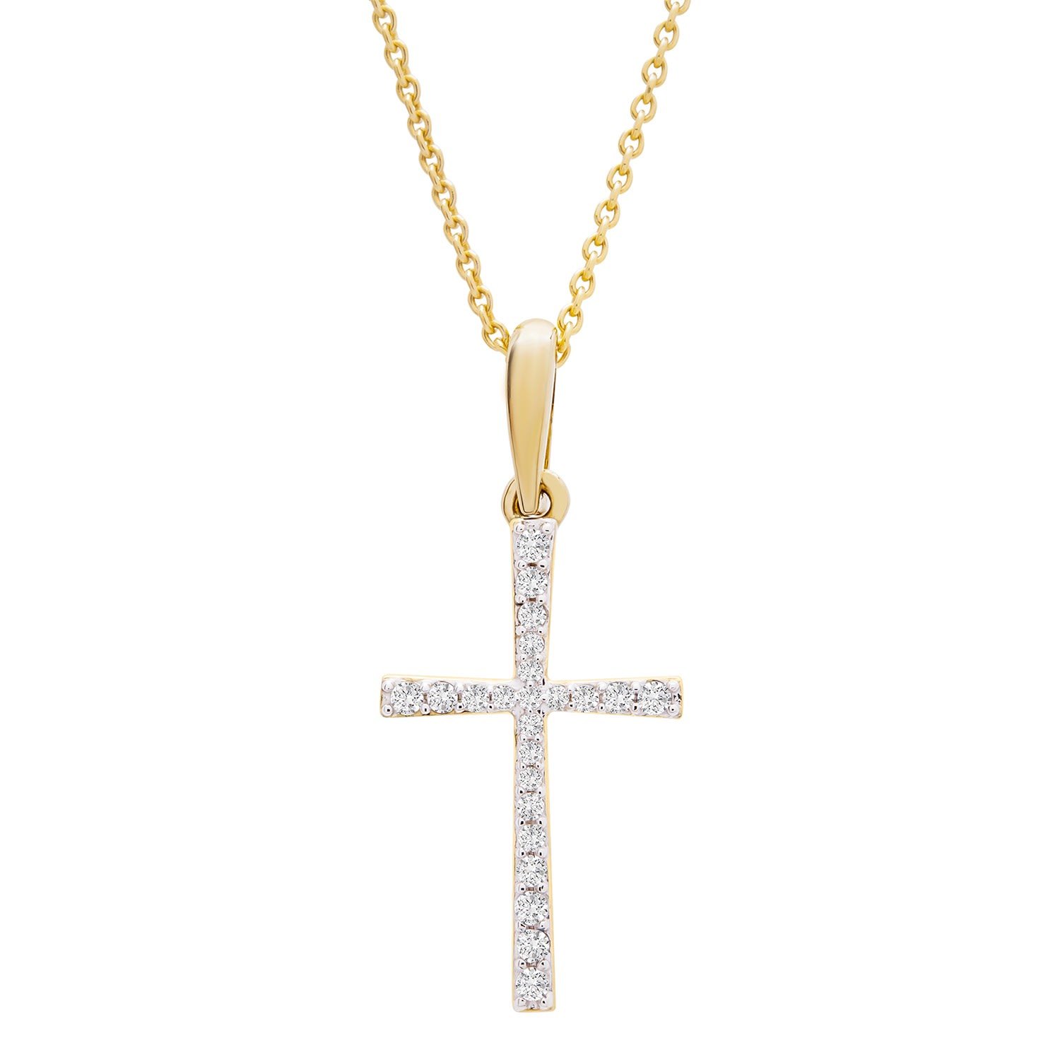 Women’s Gold Paola Diamond Cross Pendant Miki & Jane