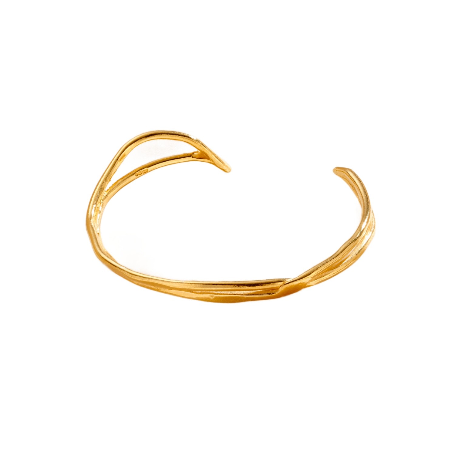 Posh Totty Designs Women's Yellow Gold Delta Open Cuff In Gold